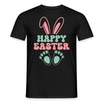 Happy easter - Männer T-Shirt - Schwarz - Vorne - AI Model Male 178 light (178cm)