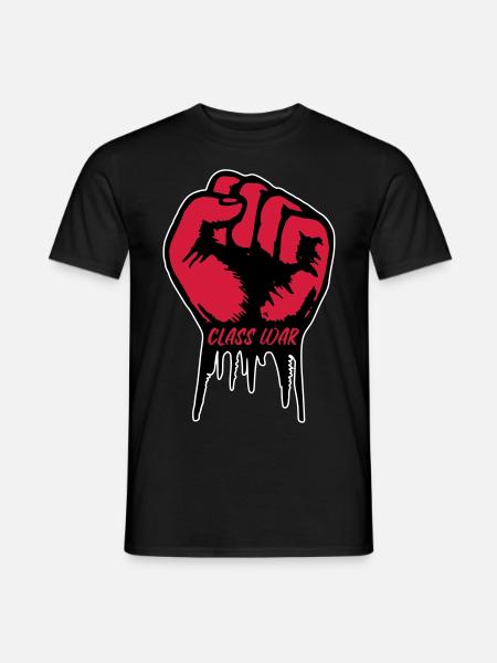 Class War - fist - Men's T-Shirt - black