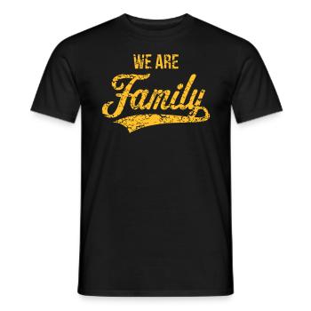 Nous sommes une famille (Famille Père Mère / Vintage / B) - T-shirt homme - noir - Devant - AI Model Male 178 light (178cm)