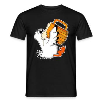 Seagull Beer Seagull Mer du Nord Allemagne du Nord - T-shirt homme - noir - Devant - AI Model Male 178 light (178cm)