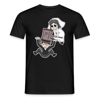 Married funny - Men's T-Shirt - black - Front - AI Model Male 178 light (178cm)
