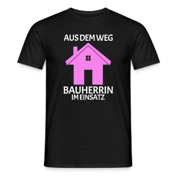 Bauherrin Baumeister Hausbau Partnerlook 2 - Männer T-Shirt - Schwarz - Vorne - AI Model Male 178 light (178cm)