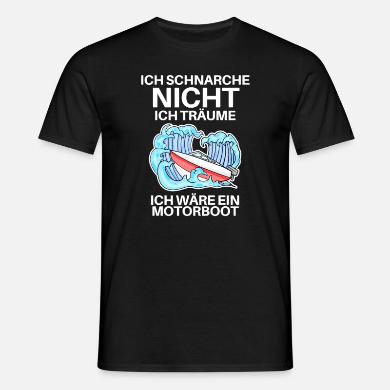 Motorboot Boote Boot - Männer T-Shirt - Schwarz