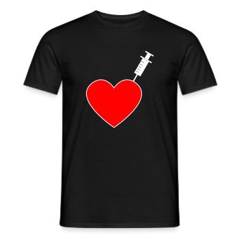Vaccination - I am vaccinated - Men's T-Shirt - black - Front - AI Model Male 178 light (178cm)