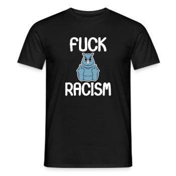 Fuck Racism - T-shirt homme - noir - Devant - AI Model Male 178 light (178cm)