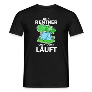 Bald Rentner Countdown läuft - Männer T-Shirt - Schwarz - Vorne - AI Model Male 178 light (178cm)