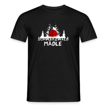 mädle ,schwarzwald ,Jäger,wald,schwarzwald mädle - Männer T-Shirt - Schwarz - Vorne - AI Model Male 178 light (178cm)