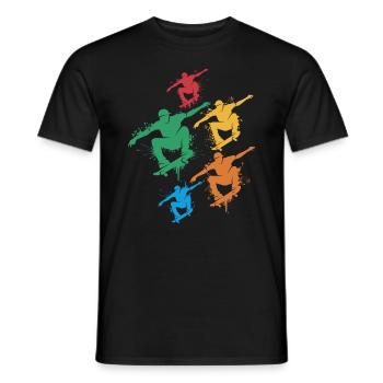 Skater Skateboard Filles Garçons Skateboarder - T-shirt homme - noir - Devant - AI Model Male 178 light (178cm)