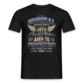 Original 1973 Vintage Born Cadeau d’anniversaire - T-shirt homme - noir - Devant - AI Model Male 178 light (178cm)