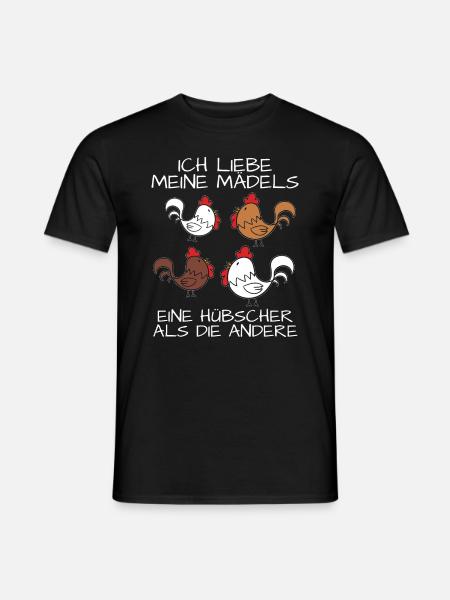 Hühner Huhn Landwirt Bauernhof Hahn Hühnerstall - Männer T-Shirt - Schwarz