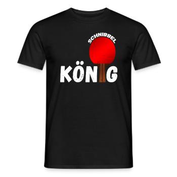 Schnibbel König - Tischtennis Spieler - Männer T-Shirt - Schwarz - Vorne - AI Model Male 178 light (178cm)