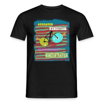 Tischtennis und Radfahren mein Sport - Männer T-Shirt - Schwarz - Vorne - AI Model Male 178 light (178cm)