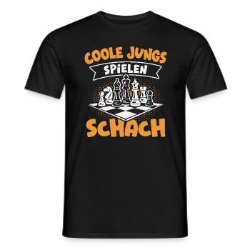 Schach Jungs Schachspieler Jungen - Männer T-Shirt - Schwarz - Vorne - AI Model Male 178 light (178cm)