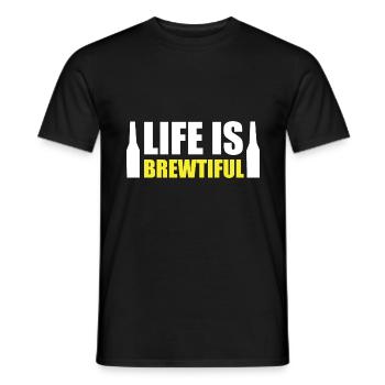 Bier macht das Leben schöner - Männer T-Shirt - Schwarz - Vorne - AI Model Male 178 light (178cm)