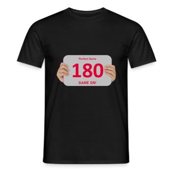 180 - Männer T-Shirt - Schwarz - Vorne - AI Model Male 178 light (178cm)