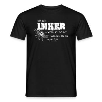 Imker wenn ich renne.png - Männer T-Shirt - Schwarz - Vorne - AI Model Male 178 light (178cm)