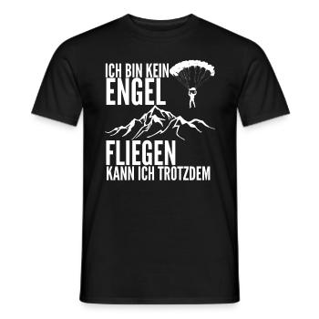 Paragliding Ich Bin Kein Engel Fliegen Kann ich - Männer T-Shirt - Schwarz - Vorne - AI Model Male 178 light (178cm)