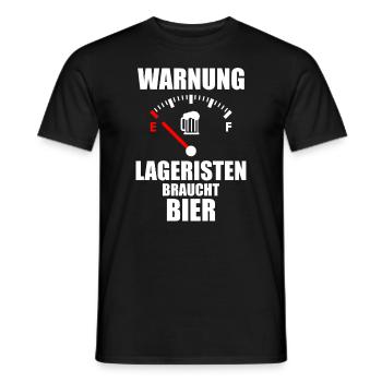 LAGERISTEN Spruch Bier - Männer T-Shirt - Schwarz - Vorne - AI Model Male 178 light (178cm)