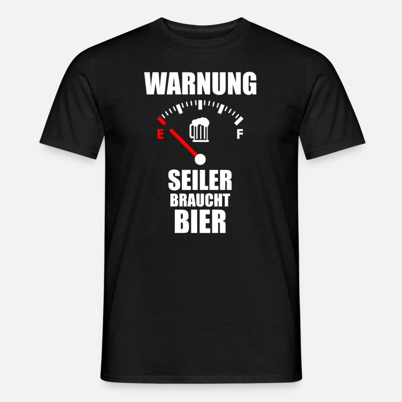 SEILER Spruch Bier - Männer T-Shirt - Schwarz