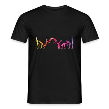 Gymnastics art - Men's T-Shirt - black - Front - AI Model Male 178 light (178cm)