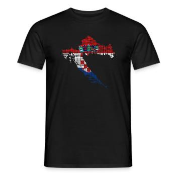 Croatia - Männer T-Shirt - Schwarz - Vorne - AI Model Male 178 light (178cm)