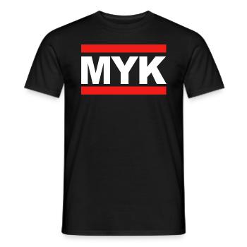 Myk - Mayen - Motiv für Mayener Jungs und Mädels - Männer T-Shirt - Schwarz - Vorne - AI Model Male 178 light (178cm)