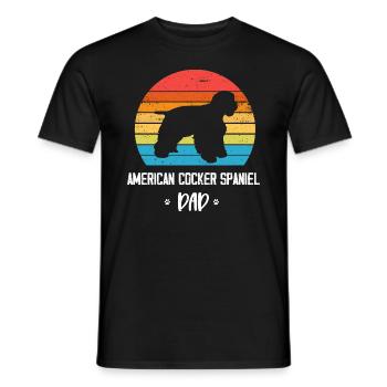 Cocker Spaniel américain - T-shirt homme - noir - Devant - AI Model Male 178 light (178cm)