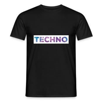 Techno - Männer T-Shirt - Schwarz - Vorne - AI Model Male 178 light (178cm)
