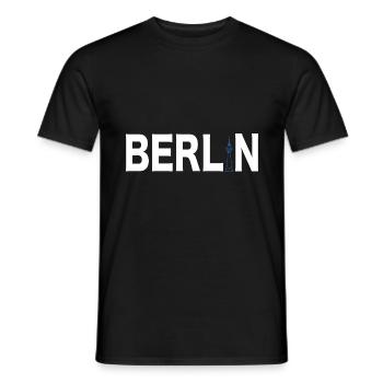Berlin Souvenir Deutschland Geschenk Skyline - Männer T-Shirt - Schwarz - Vorne - AI Model Male 178 light (178cm)