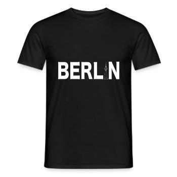 Berlin Souvenir Germany Gift Skyline - Men's T-Shirt - black - Front - AI Model Male 178 light (178cm)