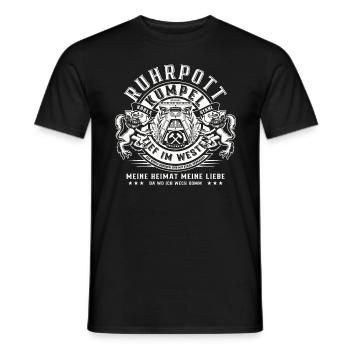 Ruhrpott Vintage Badge - Männer T-Shirt - Schwarz - Vorne - AI Model Male 178 light (178cm)