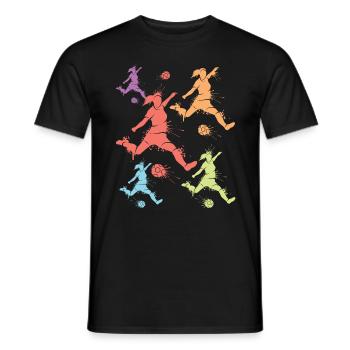 Joueur De Football Enfants Football Femme - T-shirt homme - noir - Devant - AI Model Male 178 light (178cm)