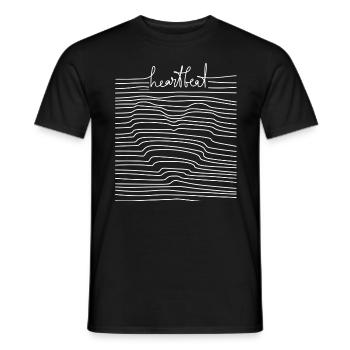 Battement de coeur amour coeur pouls dessin médecin infirmière - T-shirt homme - noir - Devant - AI Model Male 178 light (178cm)