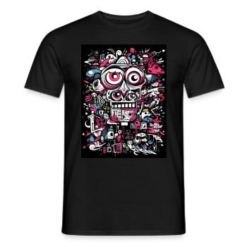 [MB] Imaginative monkey view - Men's T-Shirt - black - Front - AI Model Male 178 light (178cm)
