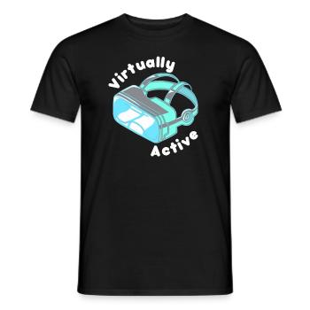 VR Brille - Männer T-Shirt - Schwarz - Vorne - AI Model Male 178 light (178cm)