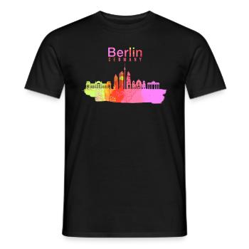 Berlin, Germany - Men's T-Shirt - black - Front - AI Model Male 178 light (178cm)