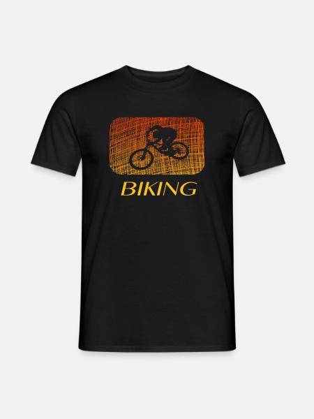 Biking biken - Männer T-Shirt - Schwarz