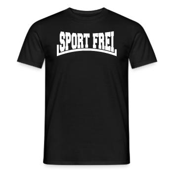 SPORT FREI Ultras Hooligans Fankurve Fussball - Männer T-Shirt - Schwarz - Vorne - AI Model Male 178 light (178cm)