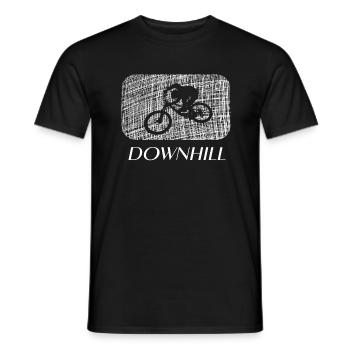Downhill biken - Männer T-Shirt - Schwarz - Vorne - AI Model Male 178 light (178cm)