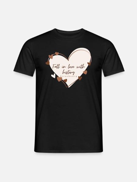 I Love with Heart Strasbourg - Men's T-Shirt - black