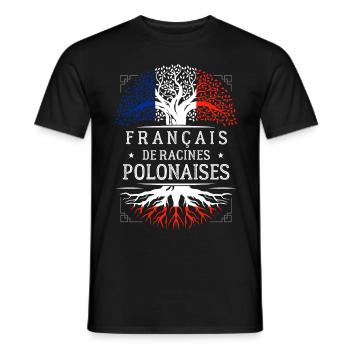 Racines Polonaises - T-shirt homme - noir - Devant - AI Model Male 178 light (178cm)