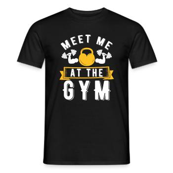 Rencontrez-moi au gymnase - Citation fitness - T-shirt homme - noir - Devant - AI Model Male 178 light (178cm)
