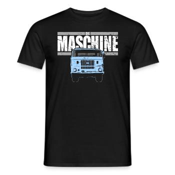 W50 - The Machine - Men's T-Shirt - black - Front - AI Model Male 178 light (178cm)