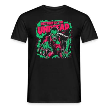 Design de zombie cool pour les fans de films d’horreur - T-shirt homme - noir - Devant - AI Model Male 178 light (178cm)