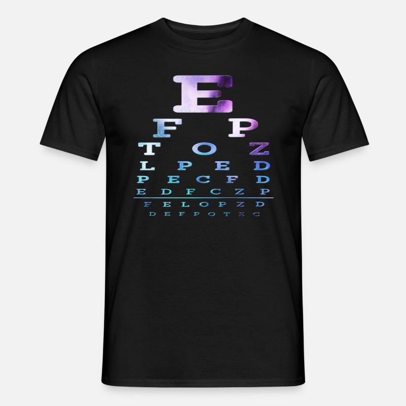 Sehtest - Männer T-Shirt - Schwarz