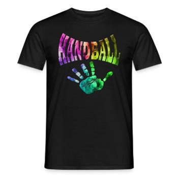 handball - Men's T-Shirt - black - Front - AI Model Male 178 light (178cm)