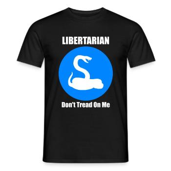 Politics Libertarianism Anarchy Left Right Left - Men's T-Shirt - black - Front - AI Model Male 178 light (178cm)