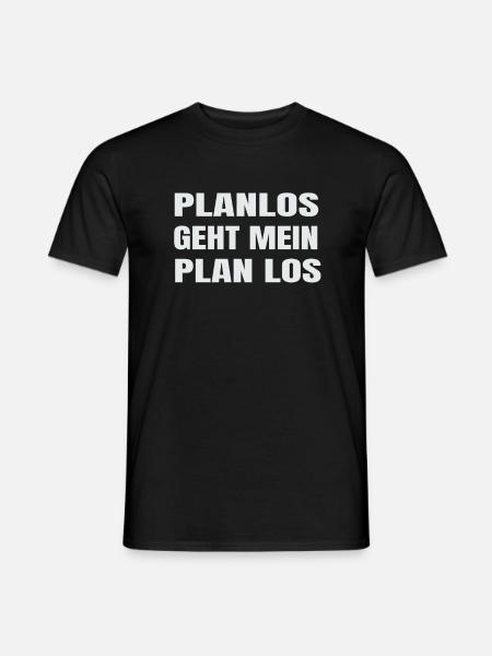 Planlos geht mein Plan los Projekt Planer Manager - Männer T-Shirt - Schwarz