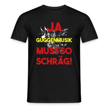Guggenmusik Guggenmusiker Kostüm Narren Musiker - Männer T-Shirt - Schwarz - Vorne - AI Model Male 178 light (178cm)