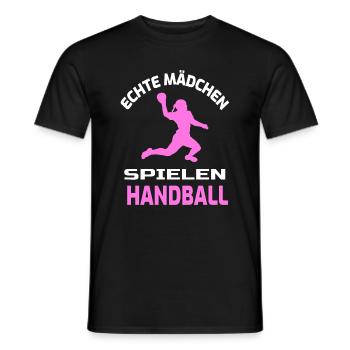 Mädchen Handball Spielerin Spruch Handballerin - Männer T-Shirt - Schwarz - Vorne - AI Model Male 178 light (178cm)